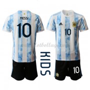 Argentina Barn Landslagströja 2021 Lionel Messi 10 Hemmatröja..